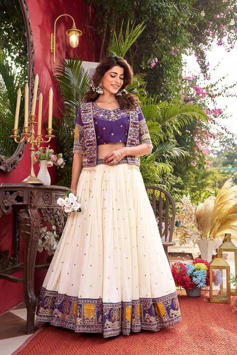 Ram 172 Vichitra Blue Bridal lehenga choli in Kolkata
